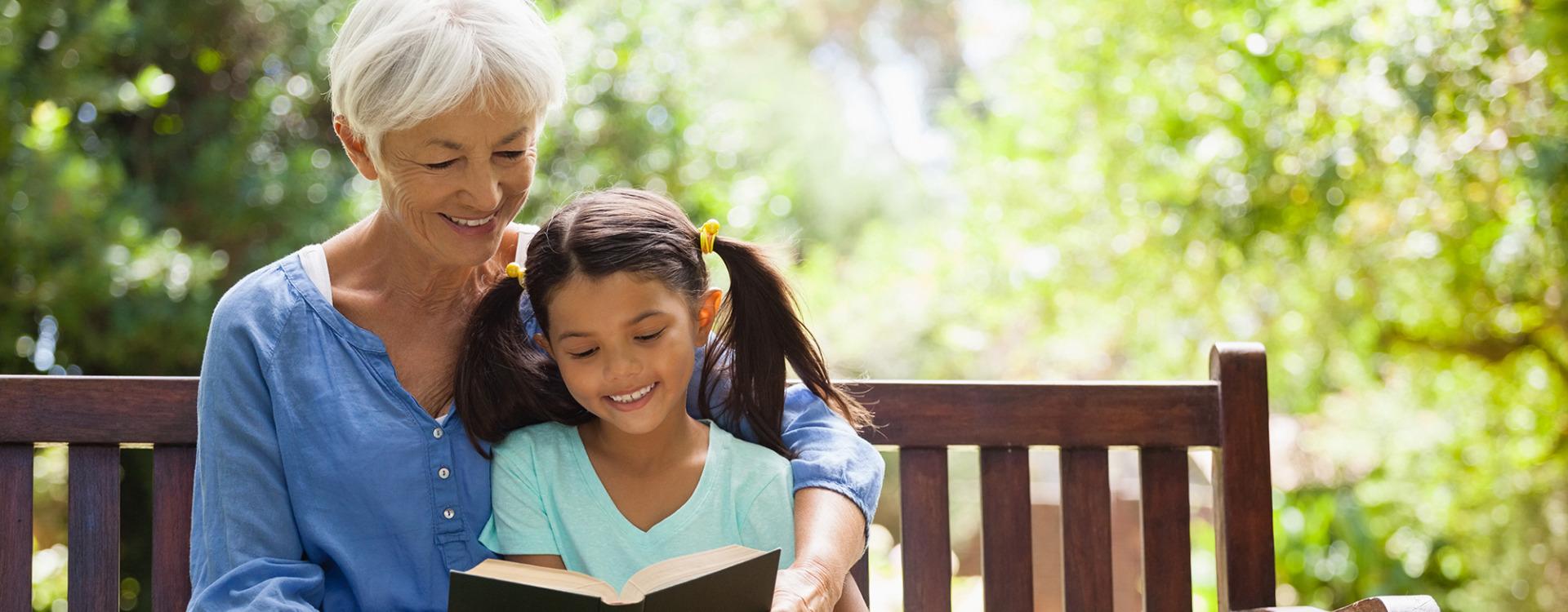 Female Retiree and Her Granddaughter 